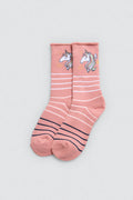CALCETINES DE NIÑA SIN PUÑO PINK UNICORN