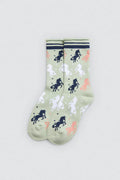 CALCETINES DE NIÑA SIN PUÑO GREEN UNICORN