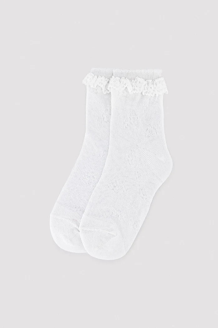 CALCETINES INFANTILES CALADOS CON PUNTILLA