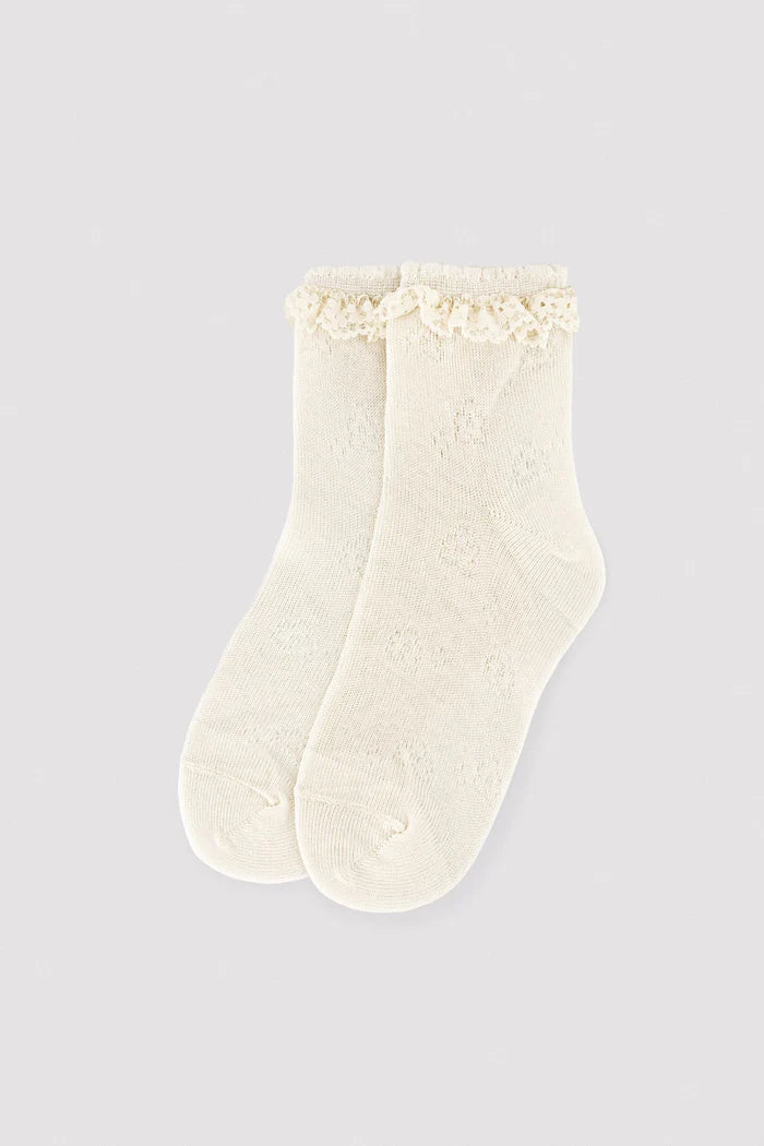 CALCETINES INFANTILES CALADOS CON PUNTILLA