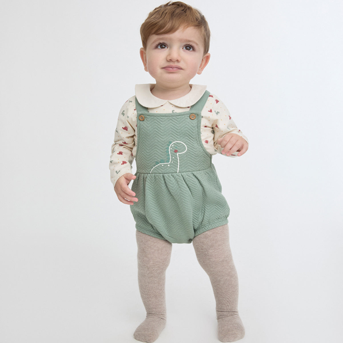 Conjunto bebé street monkey 2 piezas ranita verde dinosaurio