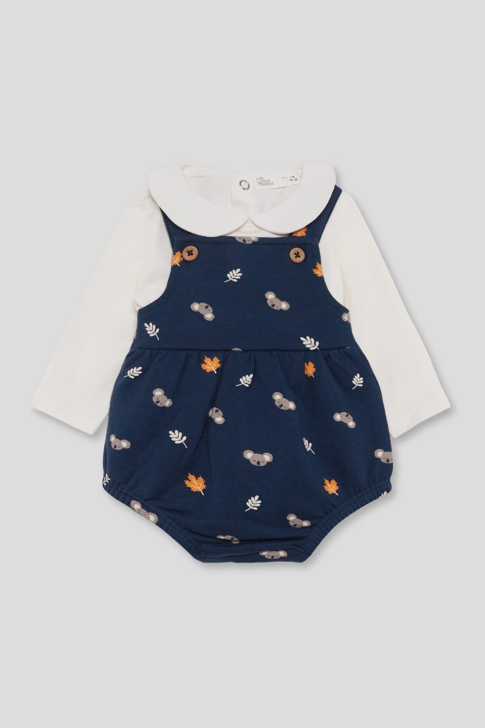 Conjunto bebé street monkey 2 piezas ranita azul marino koalas