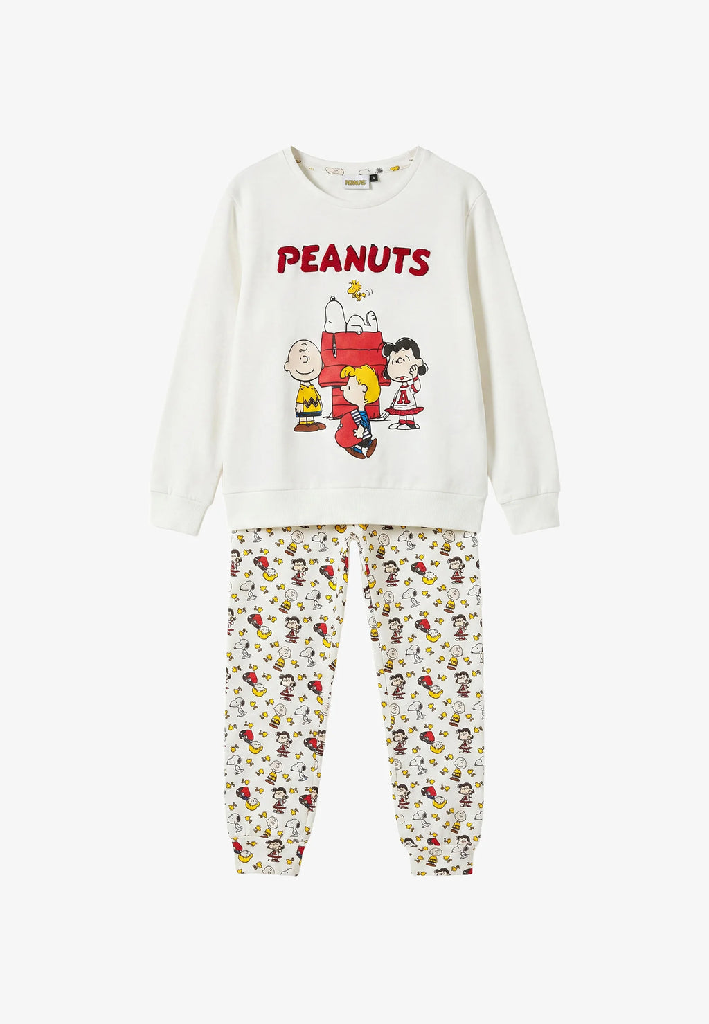 Pijama Niña Peanuts Meet Up Snoopy Crudo 100% Algodón