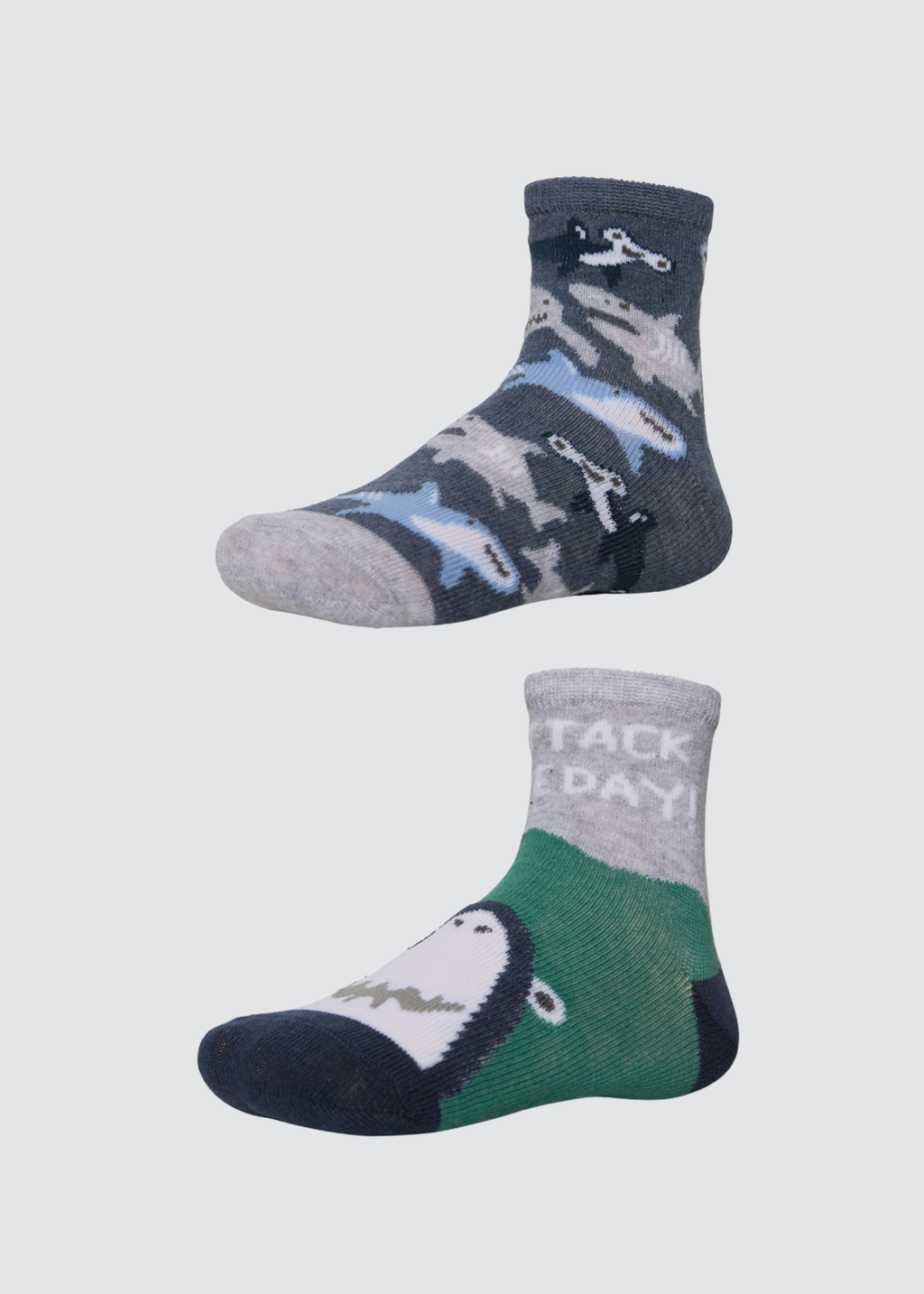 PACK-2 CALCETINES NIÑO BLUE SHARK ATTACK
