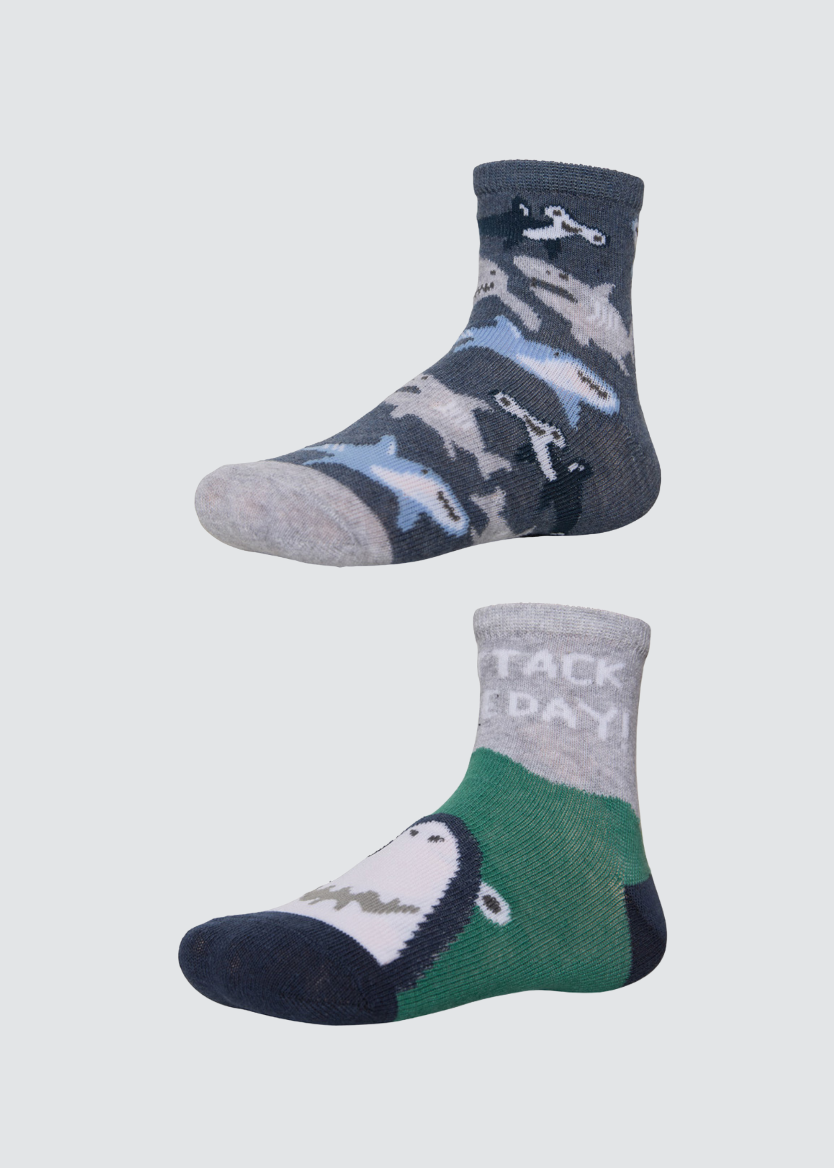 PACK-2 CALCETINES NIÑO BLUE SHARK ATTACK