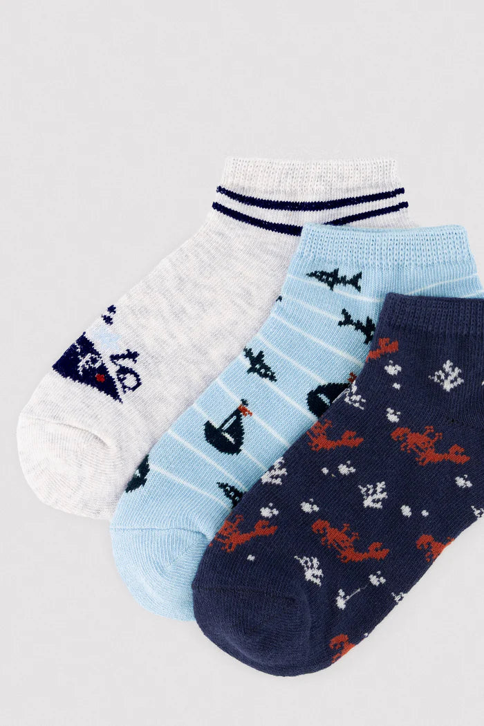 PACK-3 CALCETINES INVISIBLES INFANTILES PIRATES DREAM