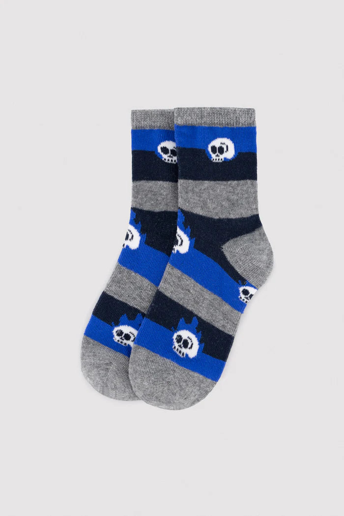PACK-3 CALCETINES TOBILLEROS INFANTILES SKATE VIBES