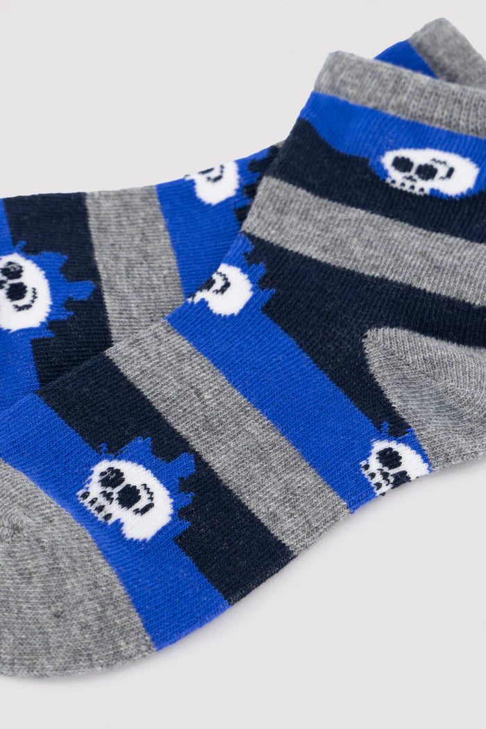 PACK-3 CALCETINES TOBILLEROS INFANTILES SKATE VIBES