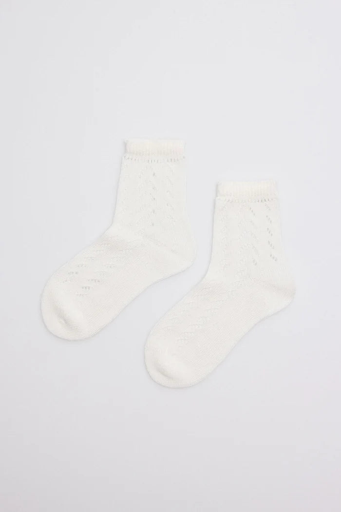 CALCETINES INFANTILES CALADOS MARFIL