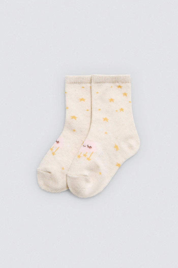 PACK-2 CALCETINES DE BEBE A MEDIA CAÑA SWEET DREAMS