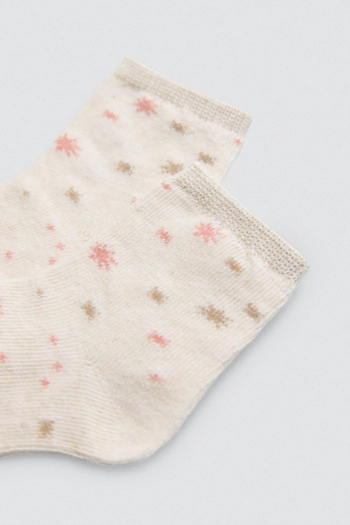 PACK-2 CALCETINES DE BEBE PUÑO ANTIPRESION PINK PLANETS