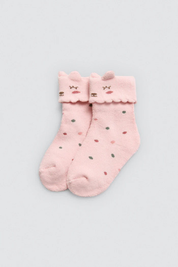 PACK-2 CALCETINES DE BEBE TERMICOS CATS GREY