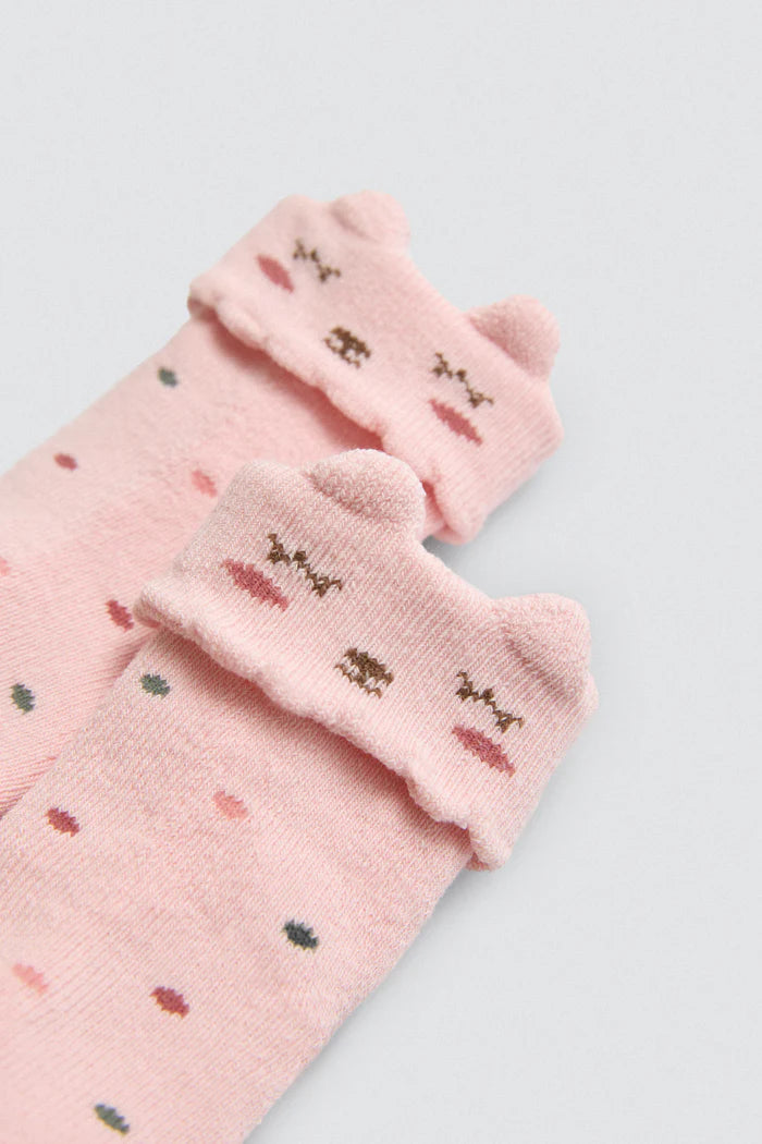 PACK-2 CALCETINES DE BEBE TERMICOS CATS GREY