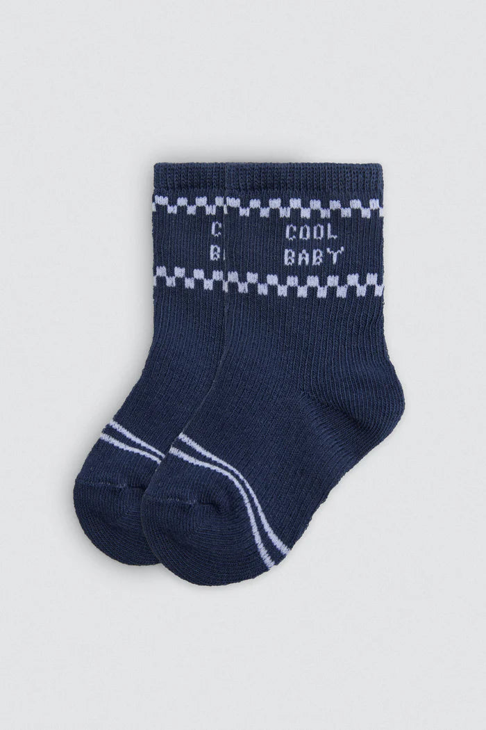PACK-2 CALCETINES DE BEBE PUÑO ANTIPRESION COOL BABY BLUE
