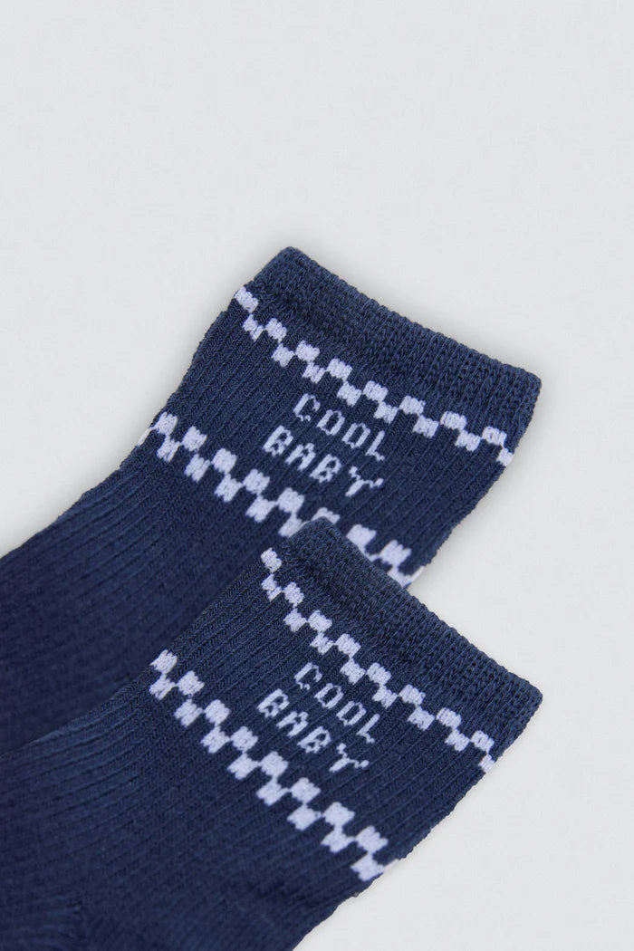 PACK-2 CALCETINES DE BEBE PUÑO ANTIPRESION COOL BABY BLUE