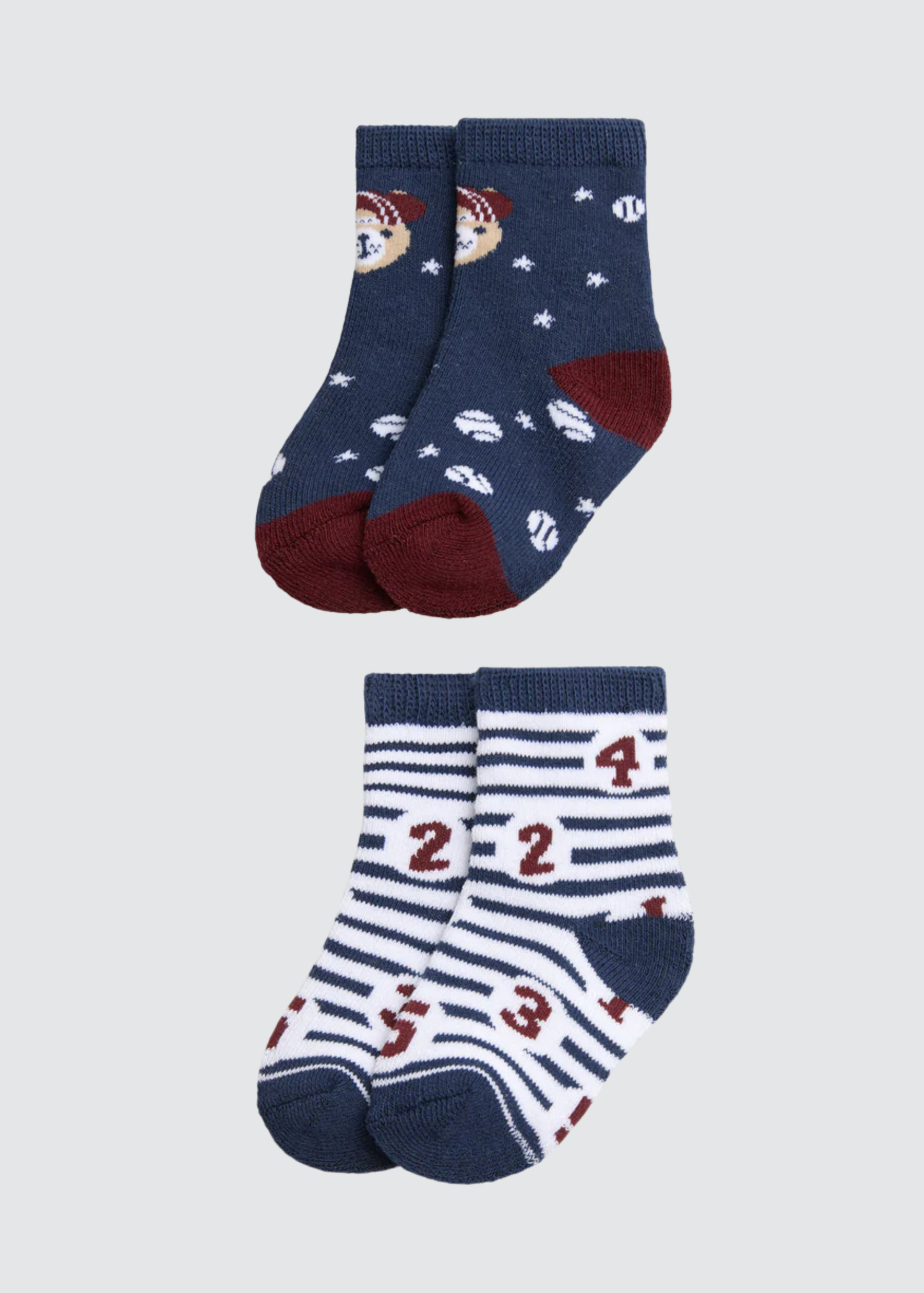 PACK-2 CALCETINES DE BEBE TERMICOS BLUE SPORTS