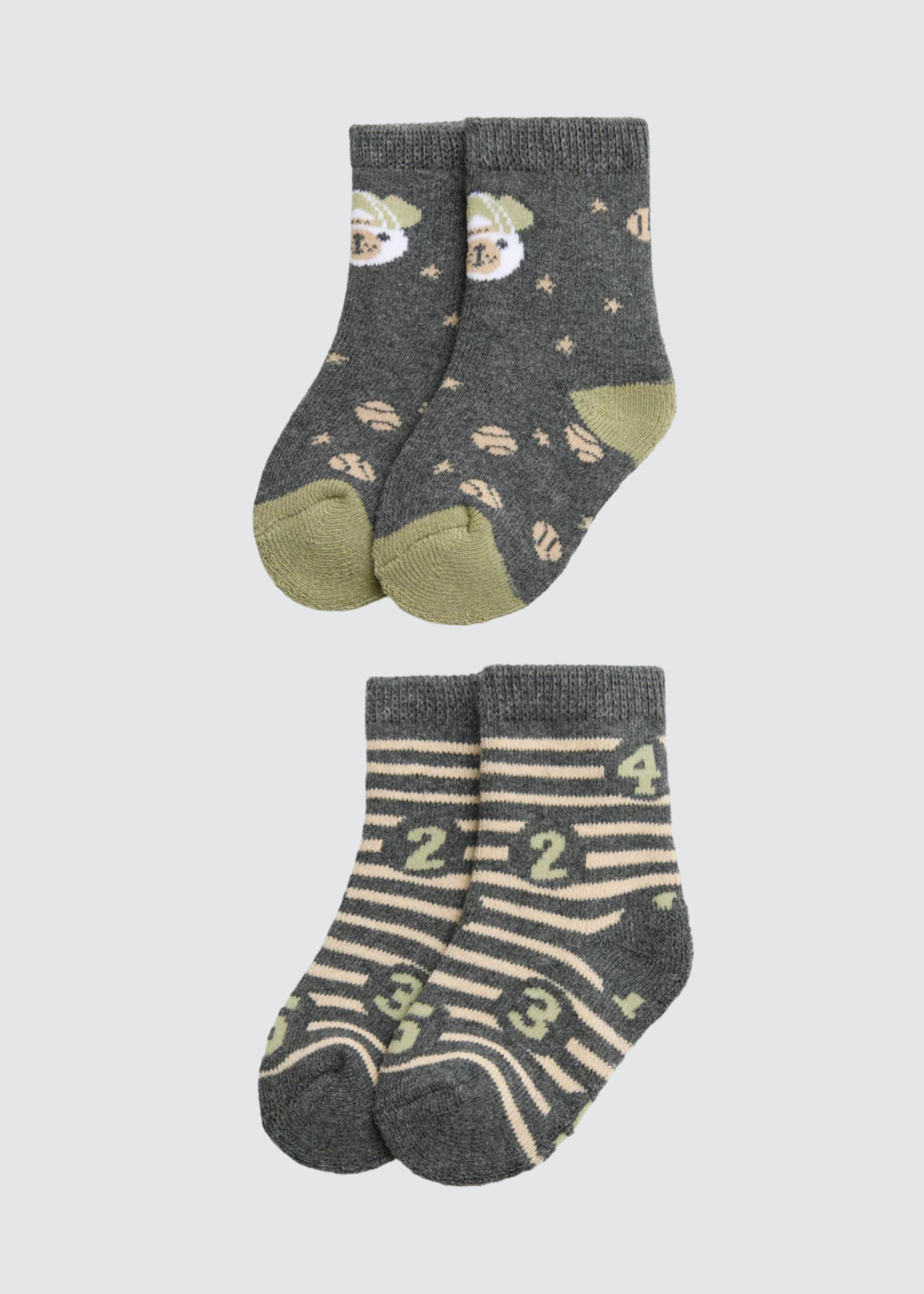PACK-2 CALCETINES DE BEBE TERMICOS GREY SPORTS