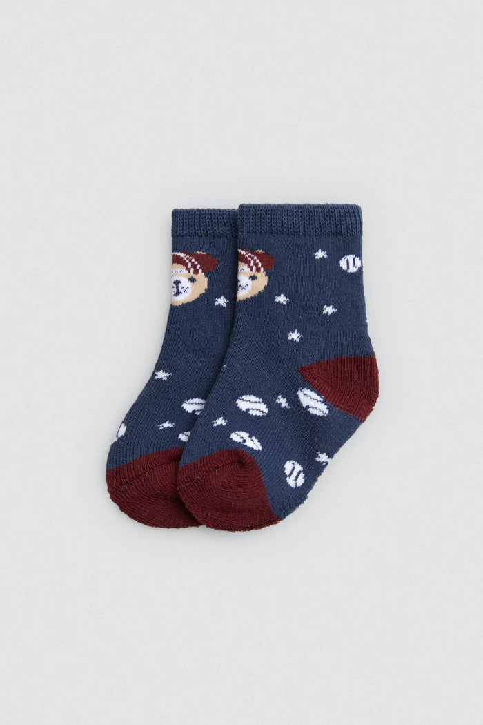 PACK-2 CALCETINES DE BEBE TERMICOS BLUE SPORTS