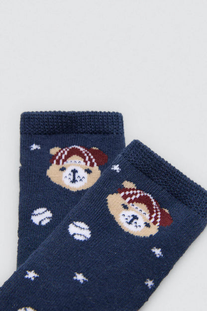 PACK-2 CALCETINES DE BEBE TERMICOS BLUE SPORTS