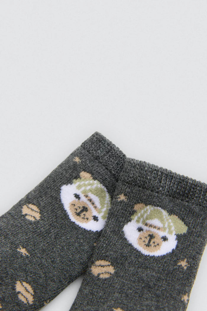 PACK-2 CALCETINES DE BEBE TERMICOS GREY SPORTS