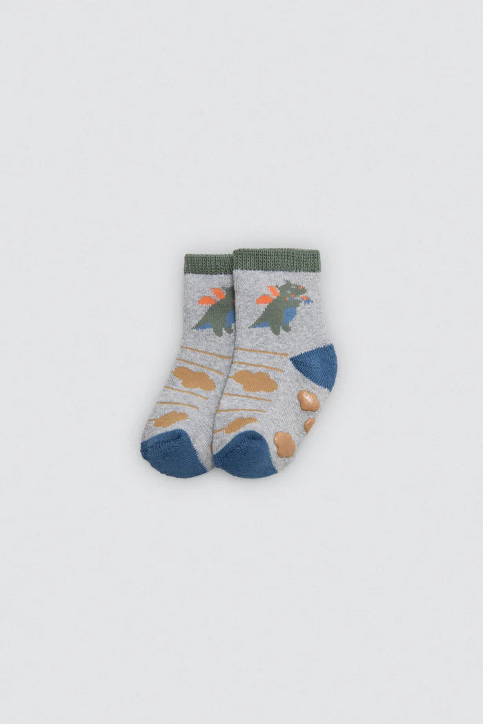 PACK-2 CALCETINES DE BEBE TERMICOS DINOSAURUS