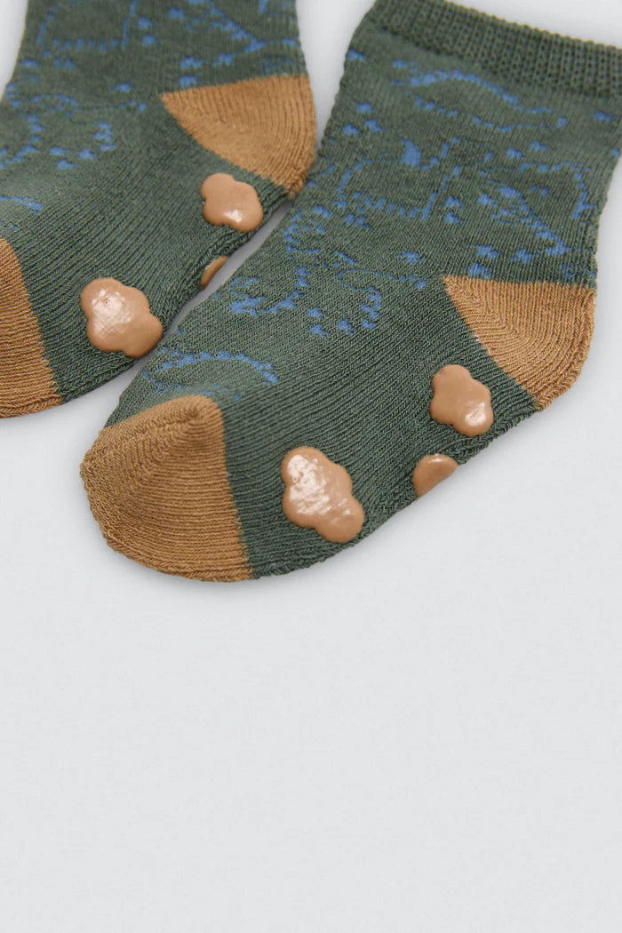 PACK-2 CALCETINES DE BEBE TERMICOS DINOSAURUS