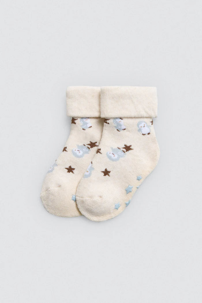 PACK-2 CALCETINES DE BEBE TERMICOS PINGUINS