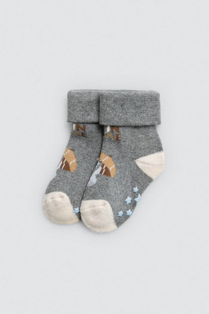 PACK-2 CALCETINES DE BEBE TERMICOS PINGUINS