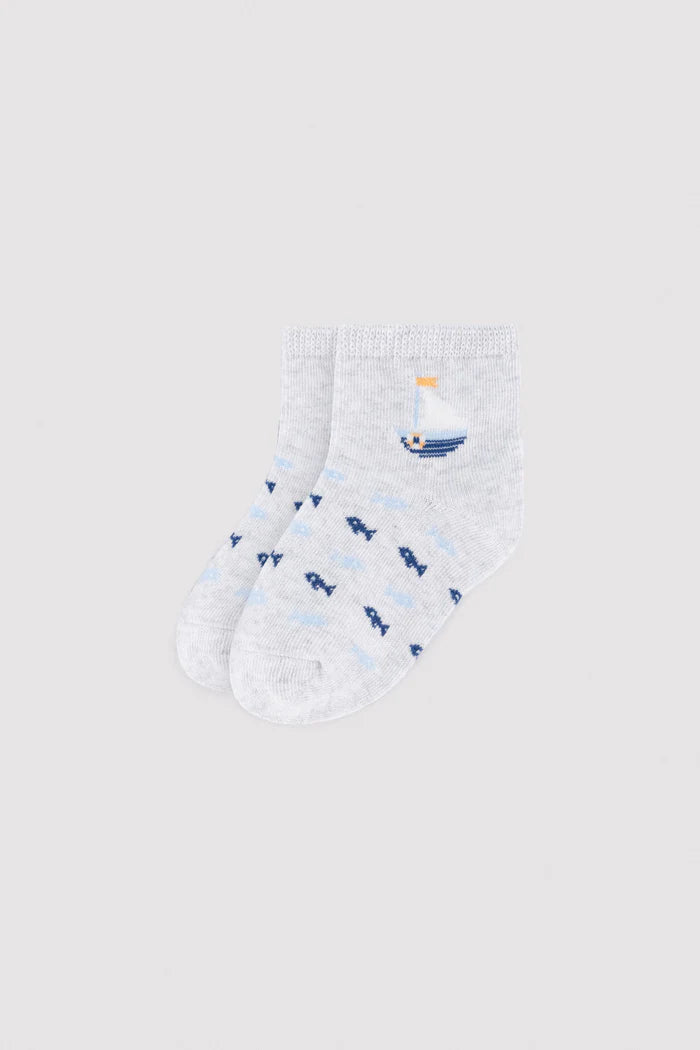 PACK-3 CALCETINES DE BEBE OCEAN VIBES