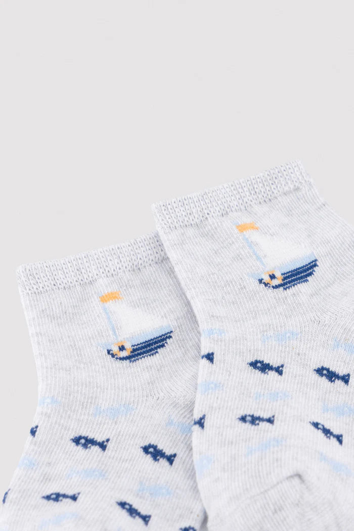 PACK-3 CALCETINES DE BEBE OCEAN VIBES