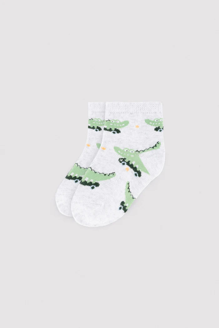 PACK-3 CALCETINES DE BEBE COCODRILE MOOD