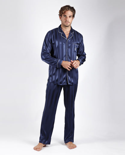 PIJAMA MANGA LARGA RASO CLASSIC SATIN STRIPES