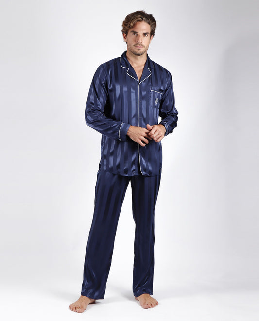 PIJAMA MANGA LARGA RASO CLASSIC SATIN STRIPES