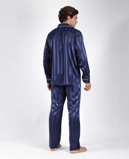PIJAMA MANGA LARGA RASO CLASSIC SATIN STRIPES