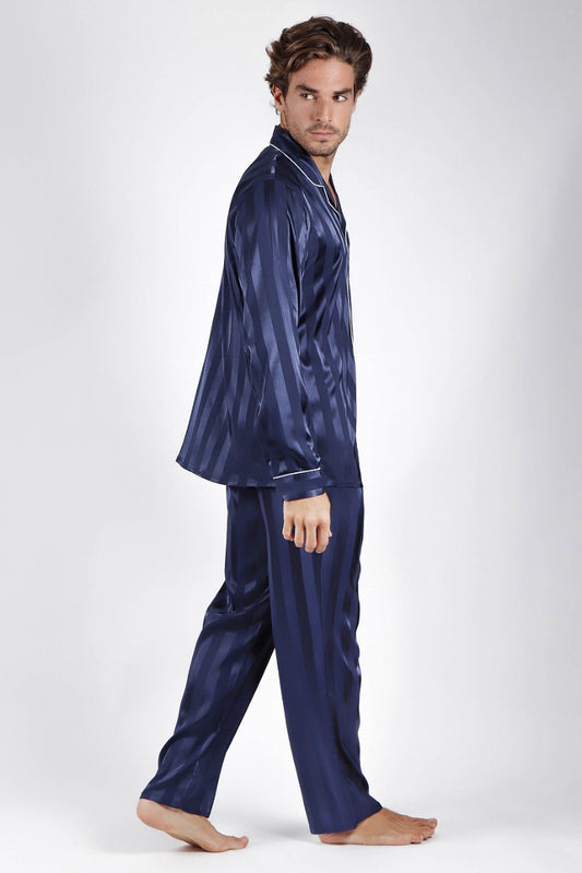 PIJAMA MANGA LARGA RASO CLASSIC SATIN STRIPES