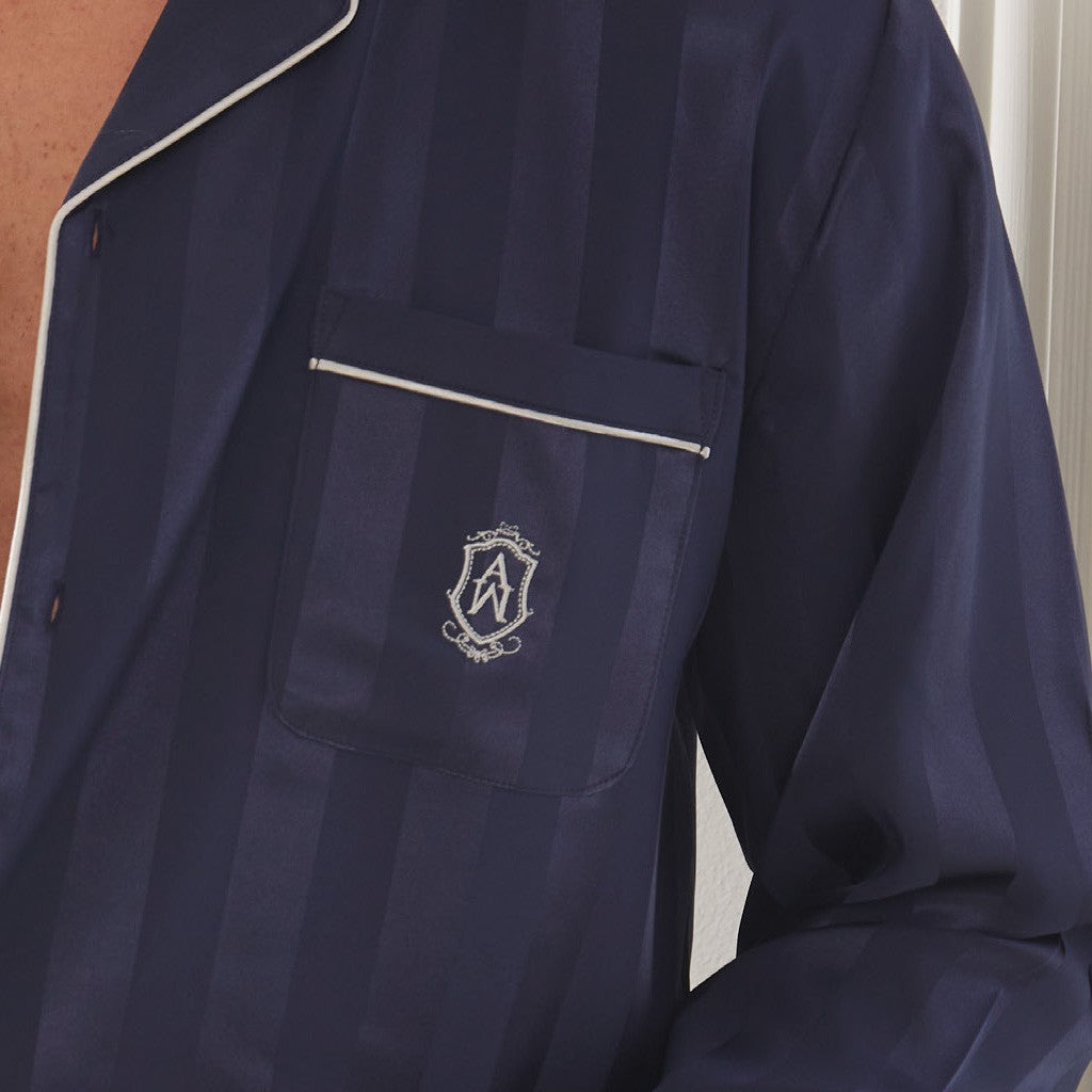 PIJAMA MANGA LARGA RASO CLASSIC SATIN STRIPES