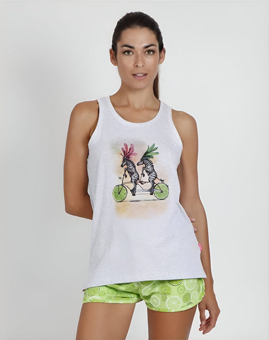 PIJAMA TIRANTES ZEBRA MALABARISTA