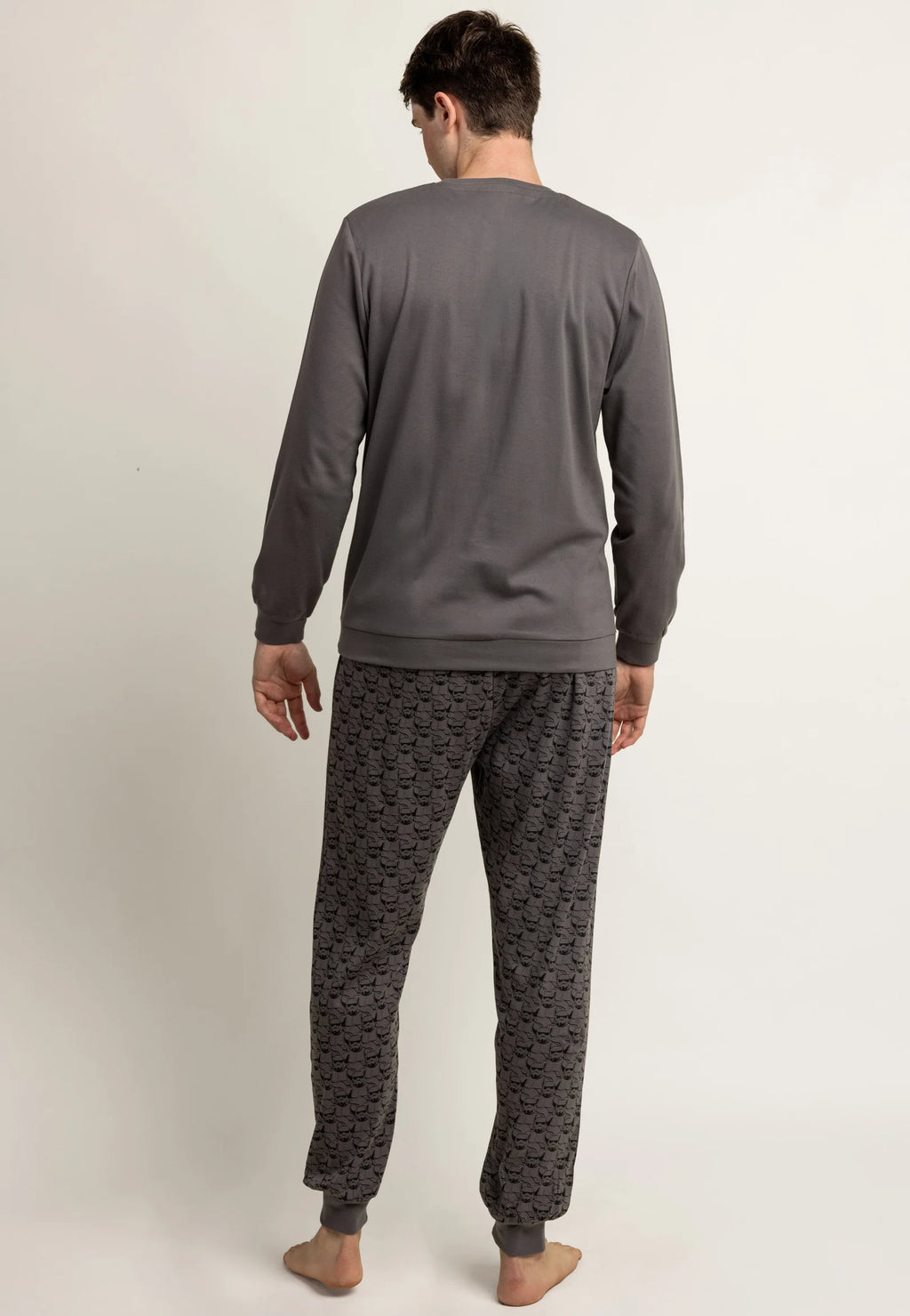 Pijama Hombre Star Wars Empire Soldier Marengo Manga Larga 100% Algodón