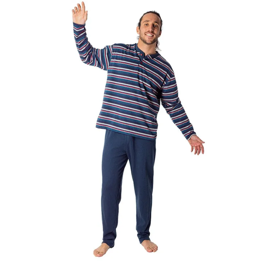 PIJAMA MANGA LARGA HOMBRE A RAYAS YORK
