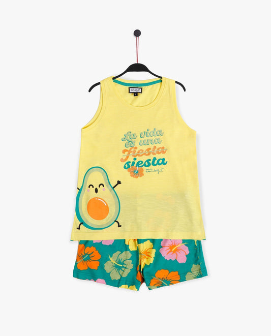 PIJAMA INFANTIL CAMISETA CORTA NIÑA LA VISTA ES UNA SIESTA