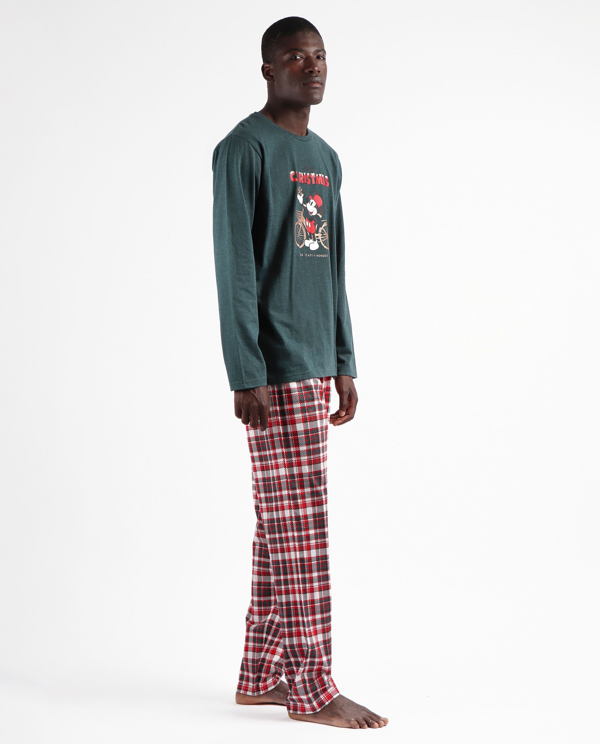 PIJAMA MANGA LARGA HOMBRE MICKEY CHRISTMAS RIDING