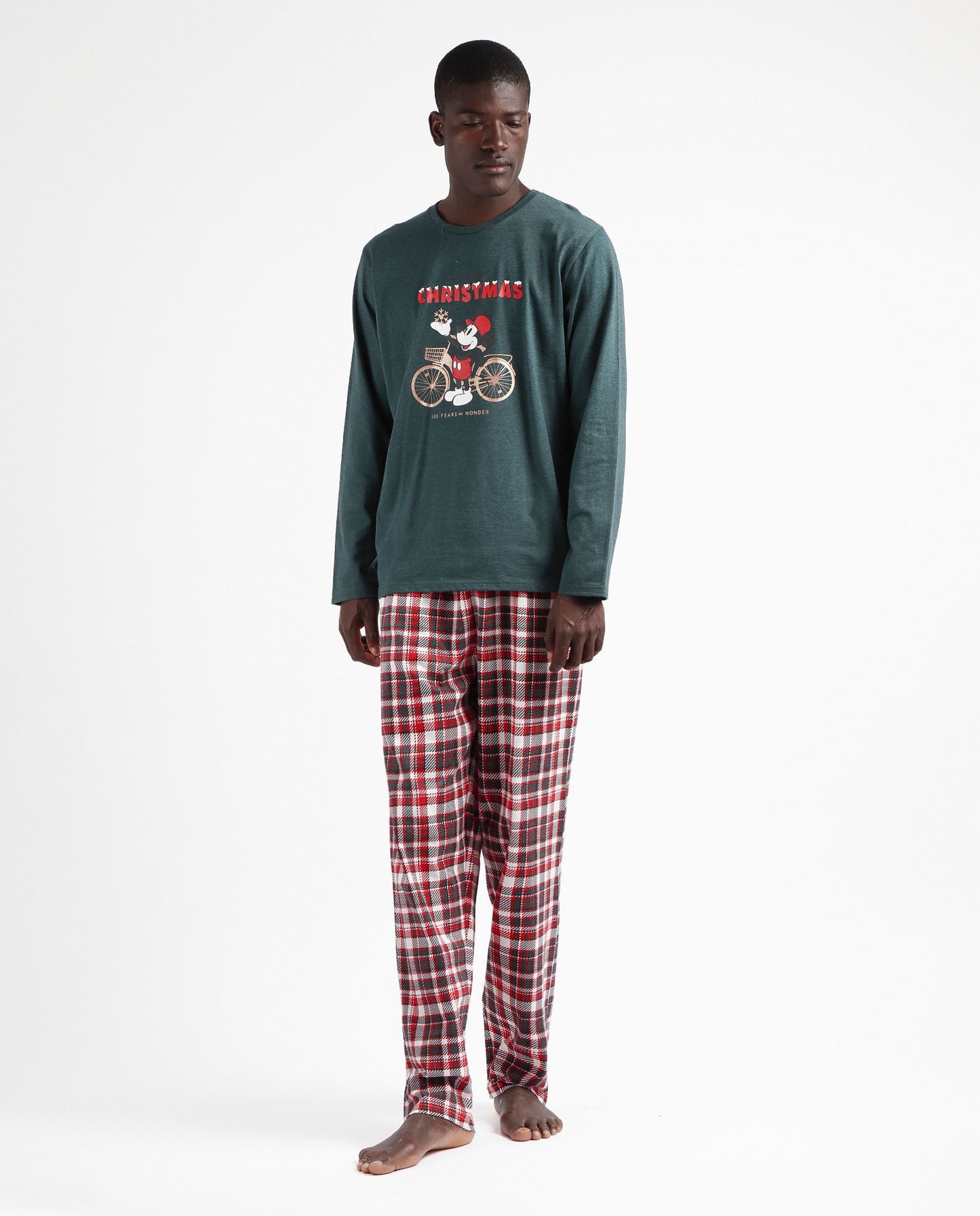 PIJAMA MANGA LARGA HOMBRE MICKEY CHRISTMAS RIDING