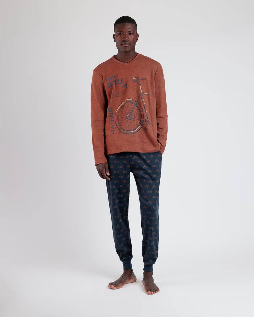 PIJAMA MANGA LARGA HOMBRE BICICLETA ANTONIO MIRÓ