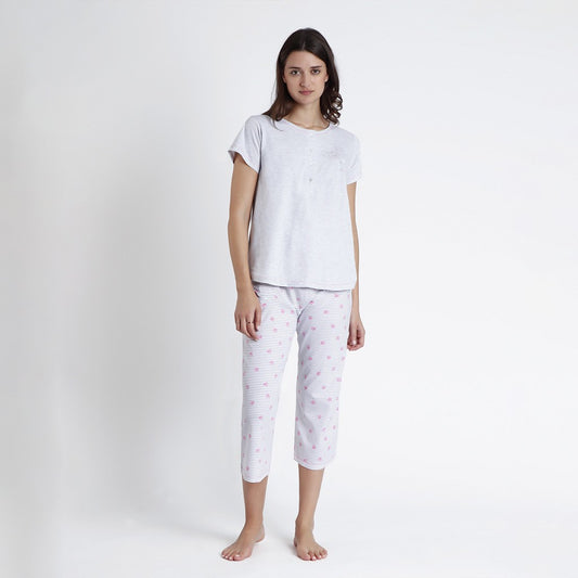 PIJAMA MATERNAL MANGA CORTA PANTALON LARGO MUMMY & ME