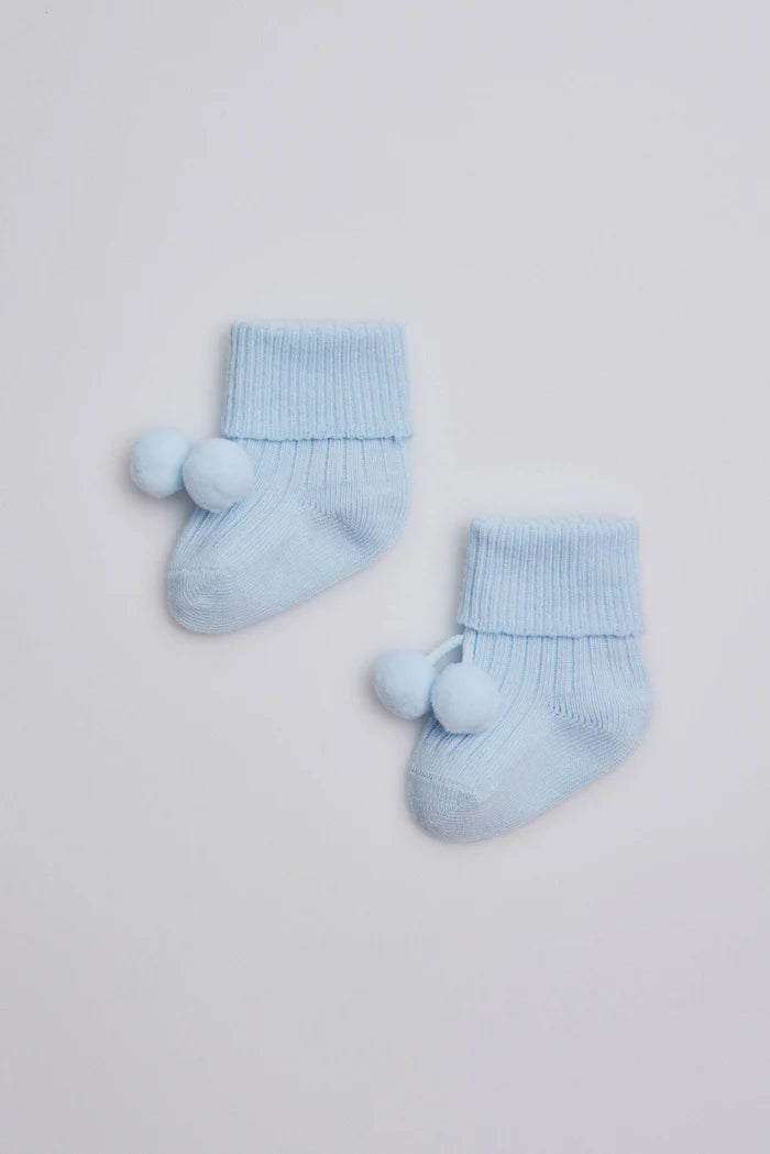 CALCETINES DE RECIEN NACIDO CON BORLONES