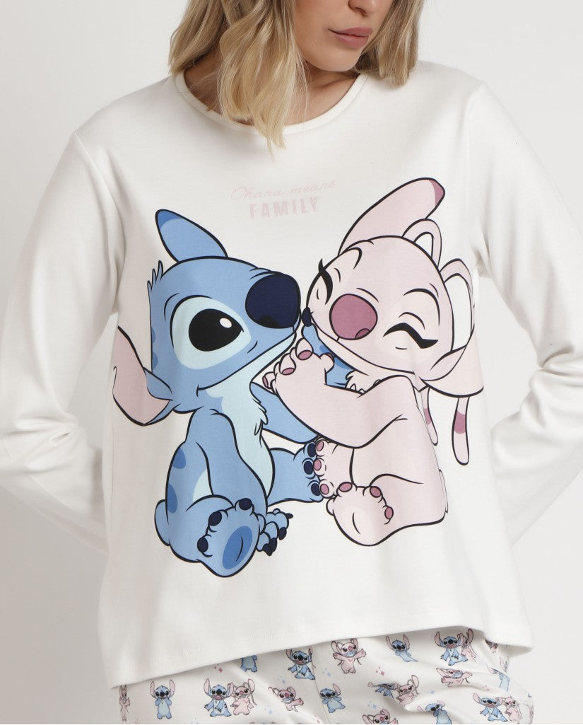 PIJAMA MANGA LARGA MUJER OHANA LILO&STITCH