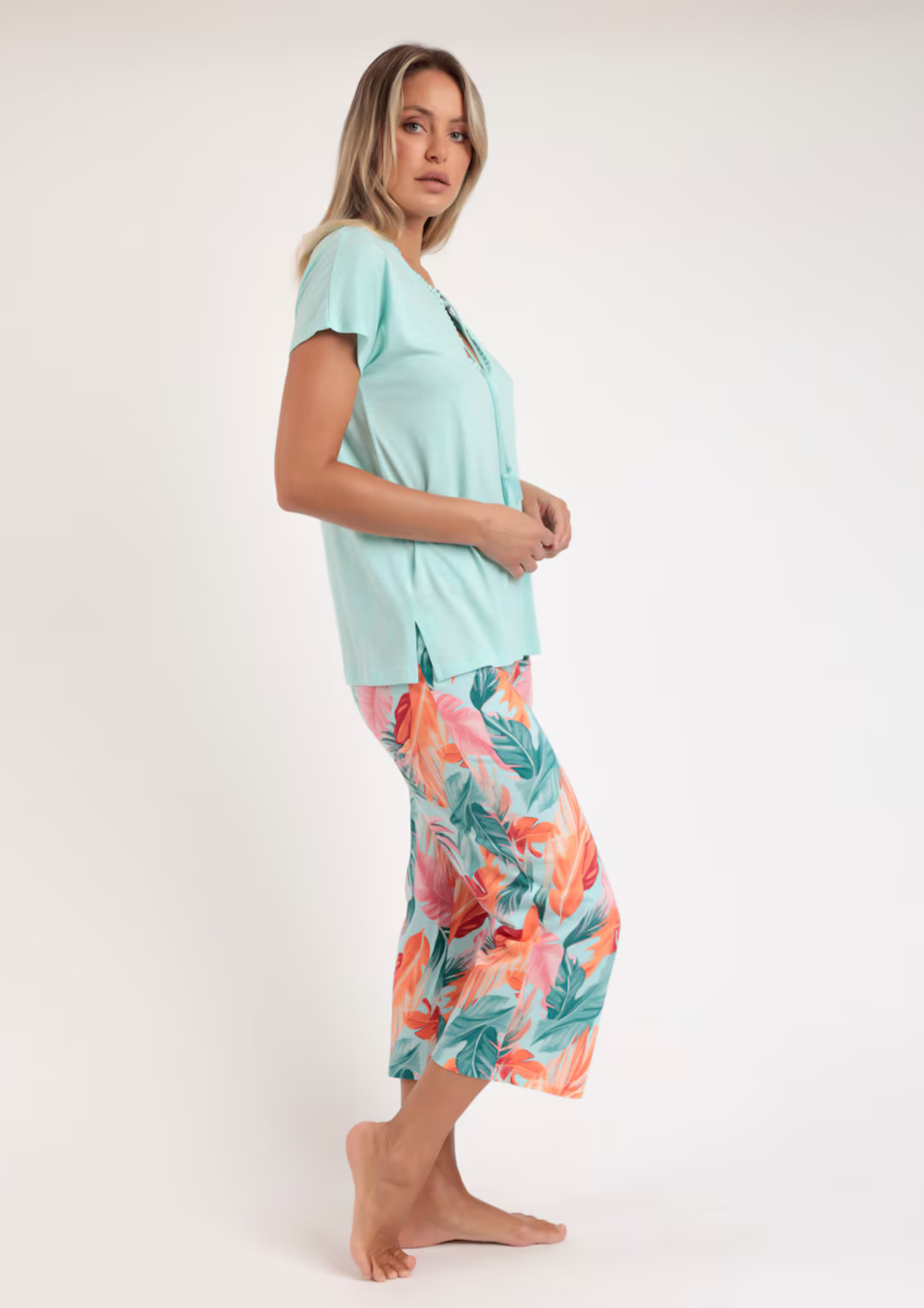 PIJAMA MANGA CORTA PANTALÓN PESQUERO