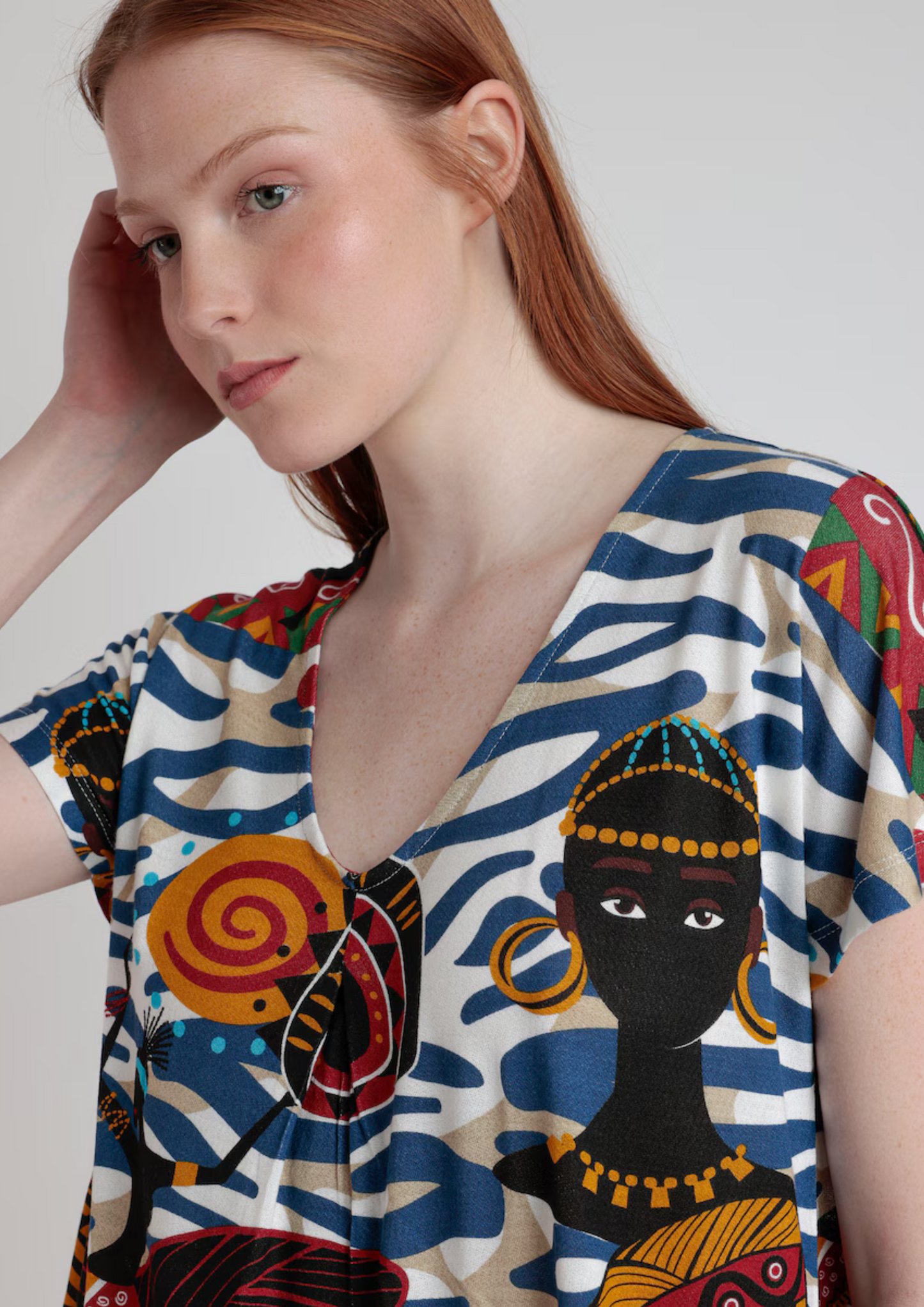 PIJAMA MANGA CORTA ESTAMPADO AFRICANO
