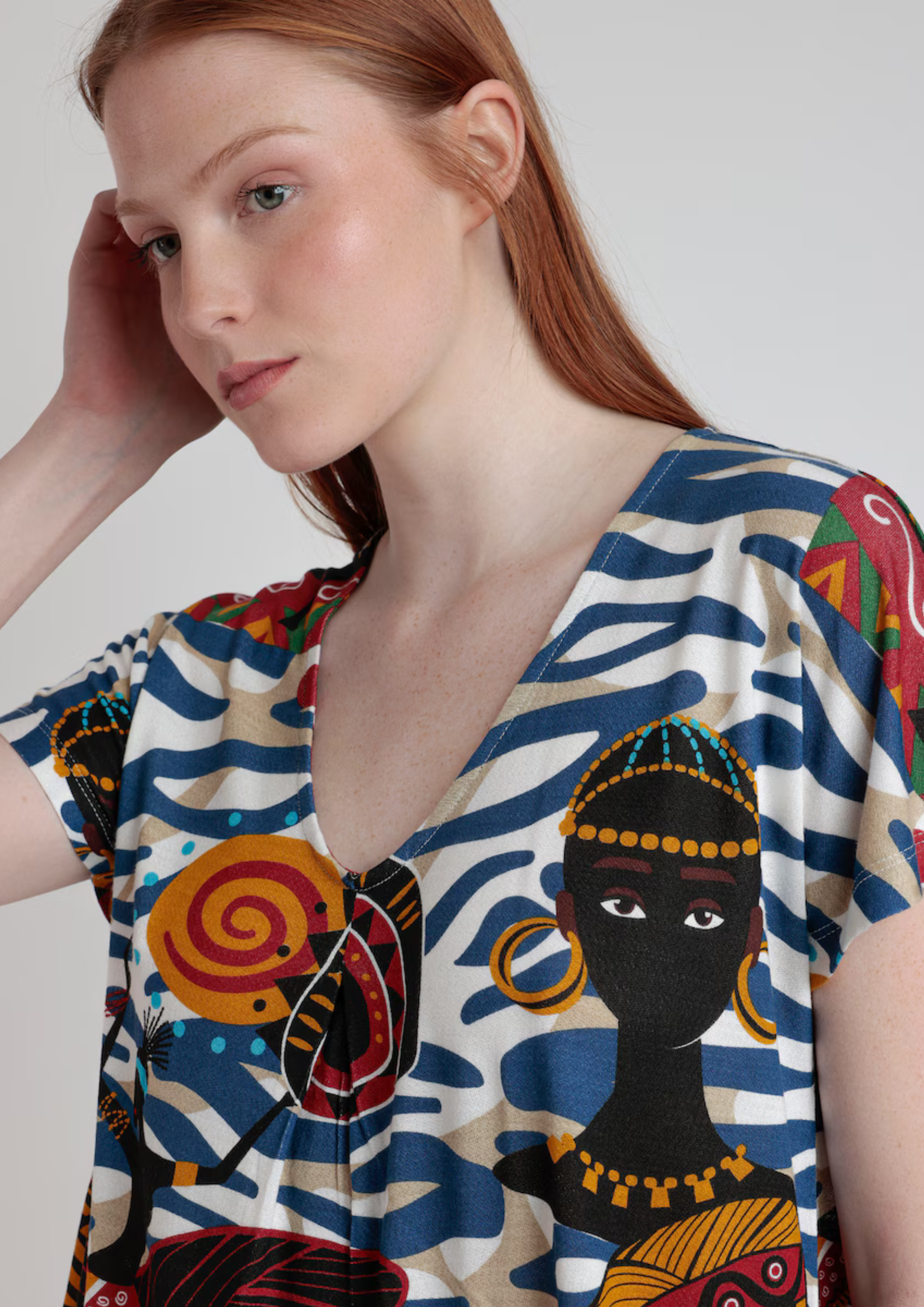 PIJAMA MANGA CORTA ESTAMPADO AFRICANO