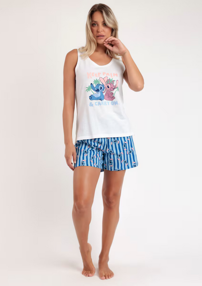 PIJAMA TIRANTES KEEP PALM & CARRY ON LILO & STITCH
